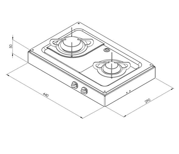 Can Cocina de Gas 2 Estufas FN1332
