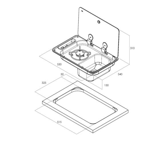 Can Fregadero y Cocina Empotrable FL1323