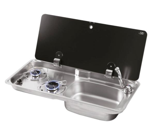 Can Fregadero y Cocina Empotrable 2 fuegos FL1770-Vasca DX