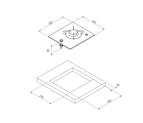 Can placa de cocina de vidrio PV1320