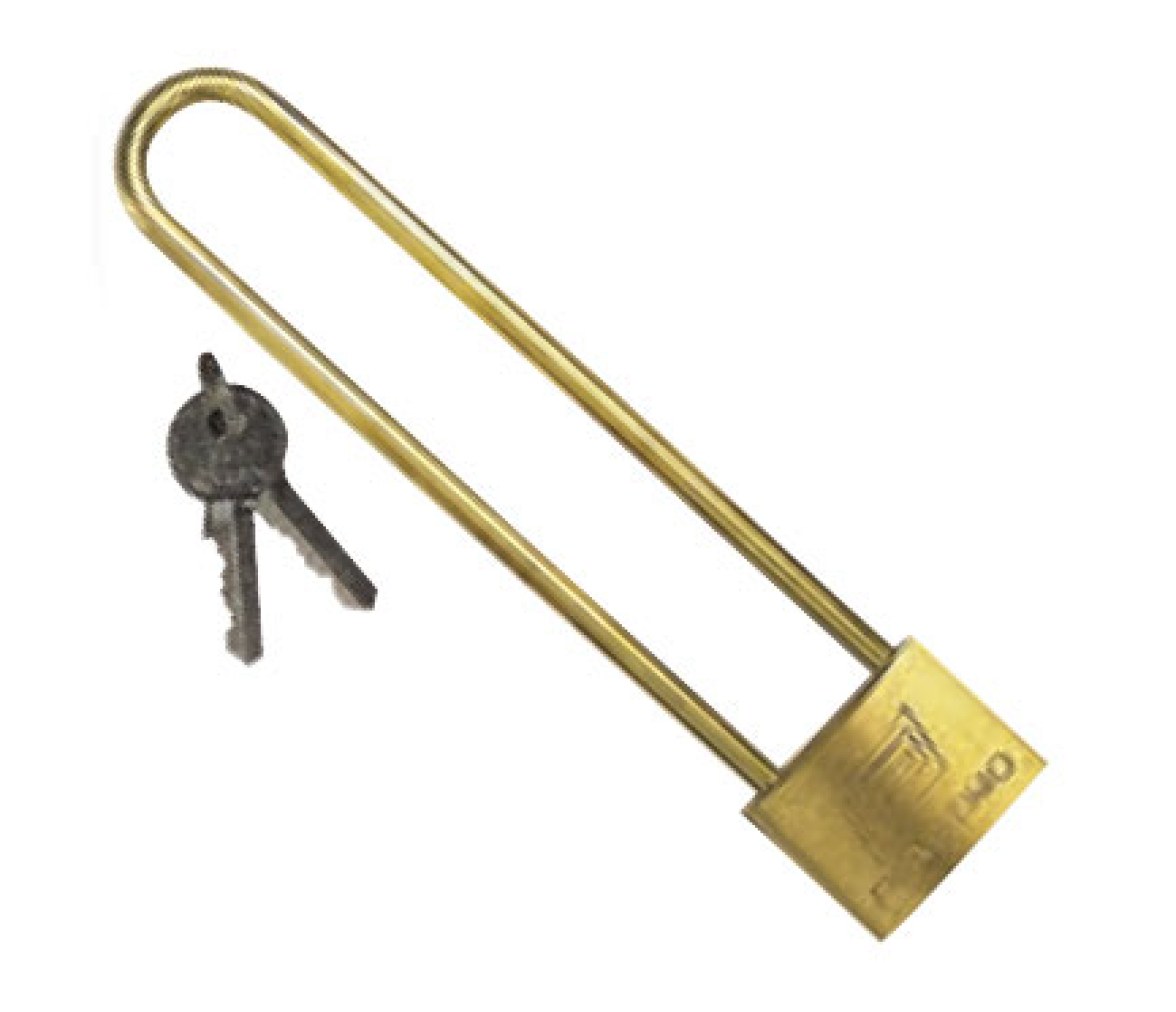 Extra Long Padlock 100mm/150mm Solid Brass