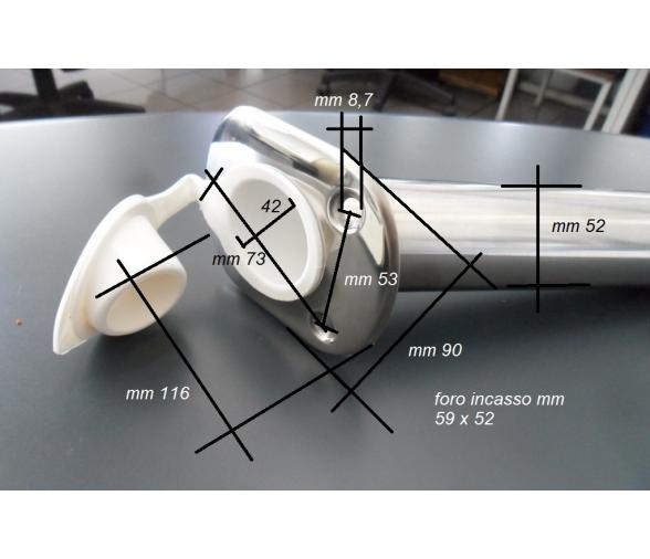 Cañero Inox de montaje empotrado