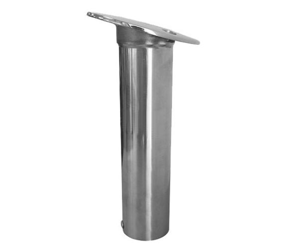 Cañero montaje empotrado de acero inoxidable 15º Blanco