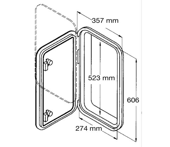 CanSB Registro 2 en 1 Removible 357x606mm