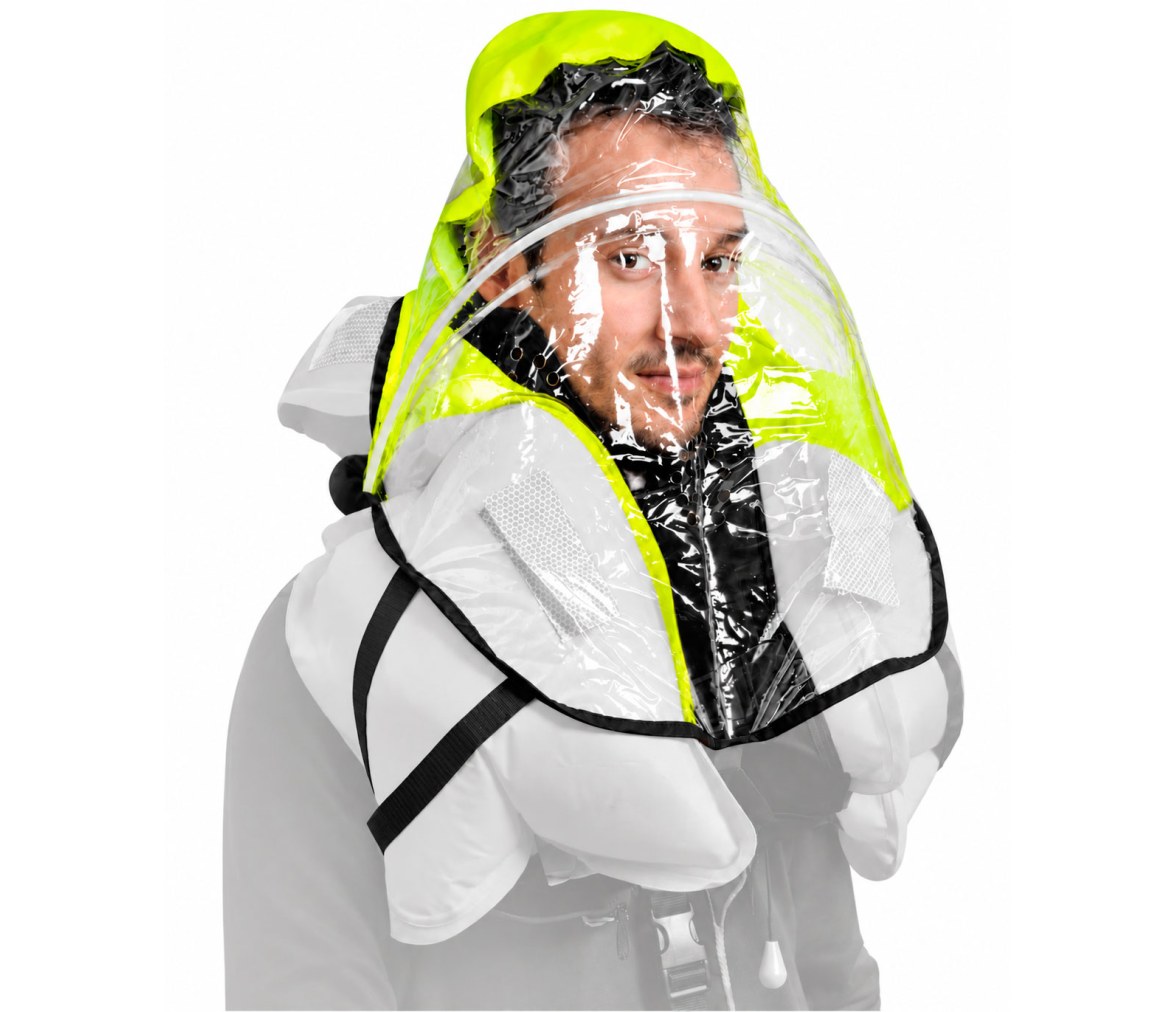 Capucha antisalpicaduras para agua y viento