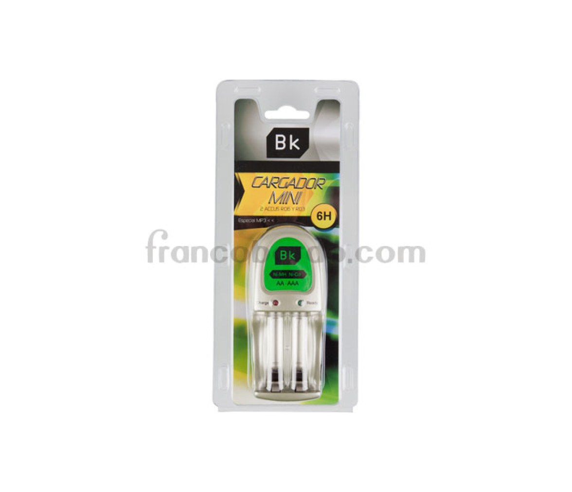 Cargador Rapido de Pilas Recargables BK