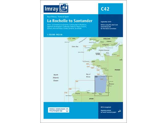 Imray Carta Nautica C42 La Rochelle-Santander