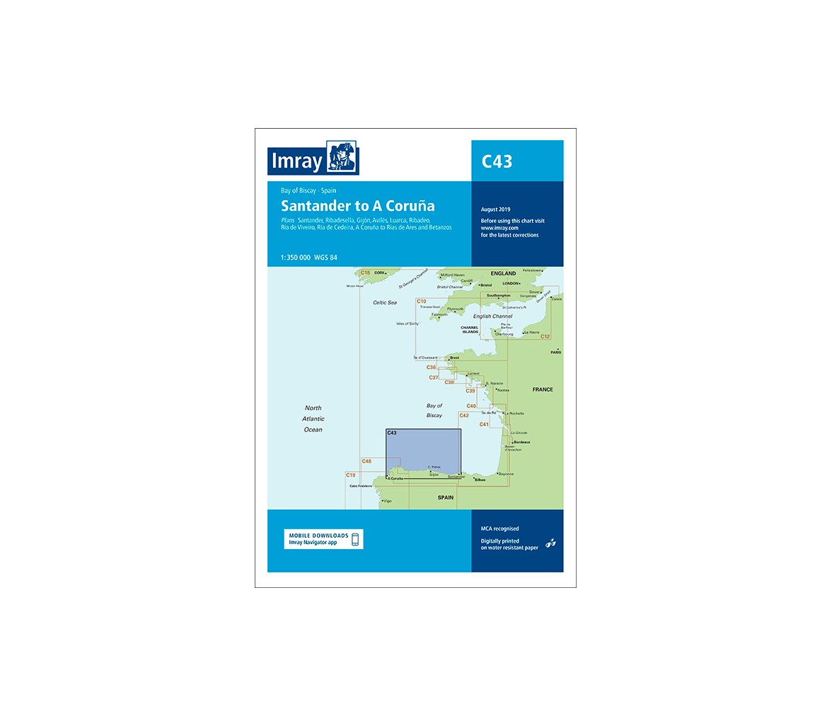 Imray Carta Náutica C43 Santander-A Coruña