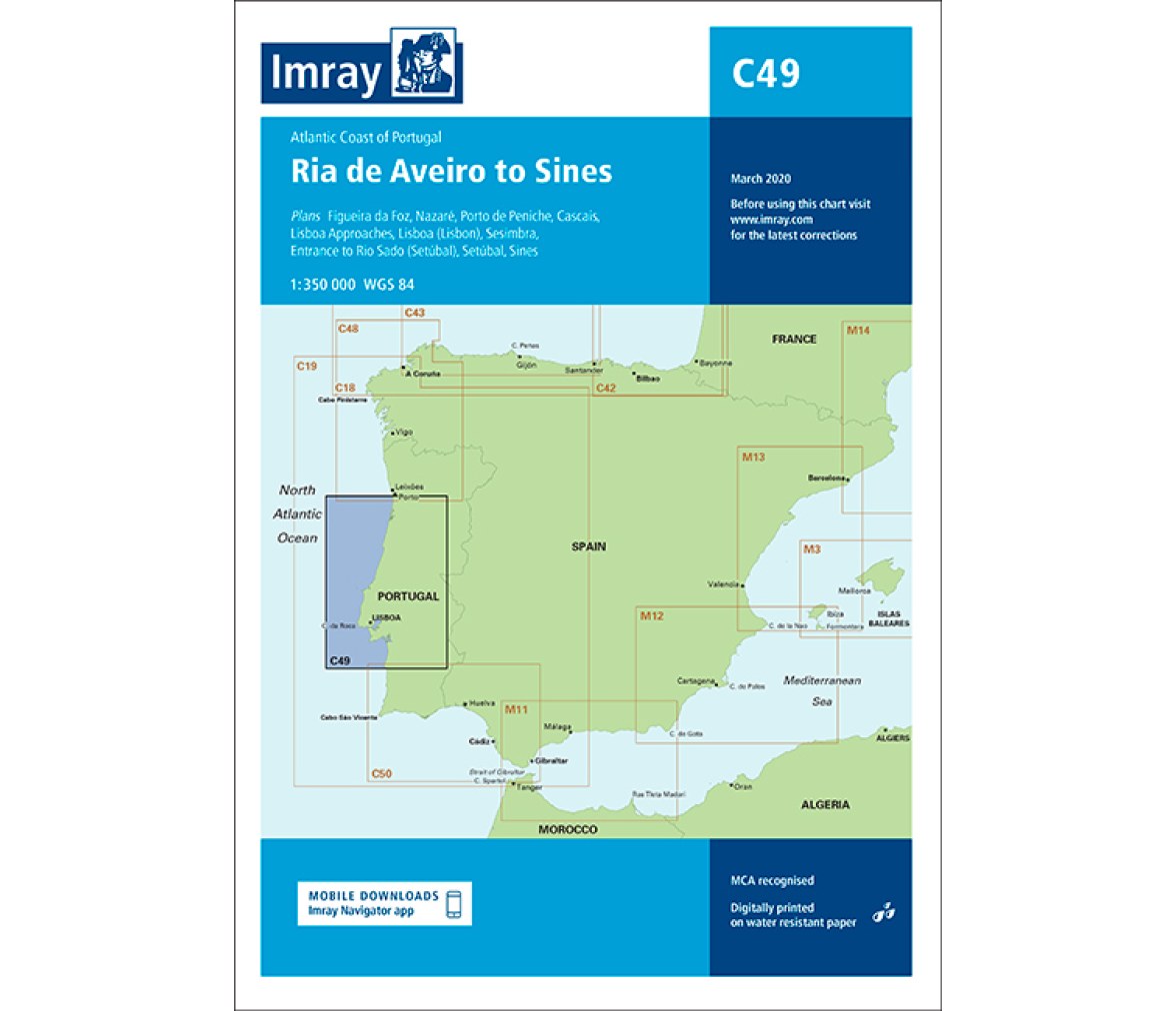 Imray Carta Nautica C49 Ria de Aveiro-Sines