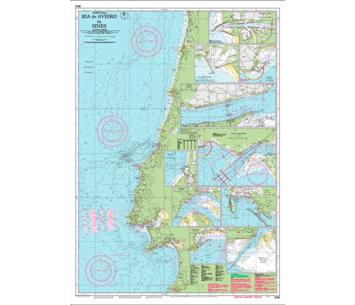 Imray Carta Nautica C49 Ria de Aveiro-Sines