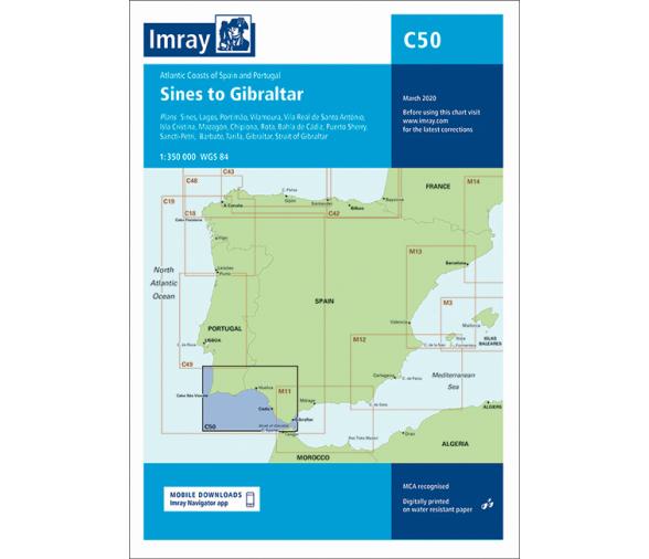 Carta Nautica C50 Sines-Gibraltar Imray