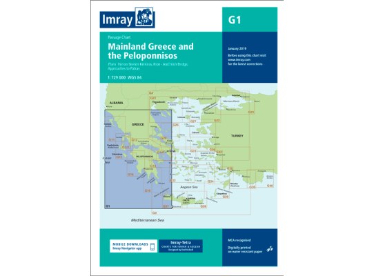Imray G1 Nautical Chart Mainland Greece and the Peloponnisos