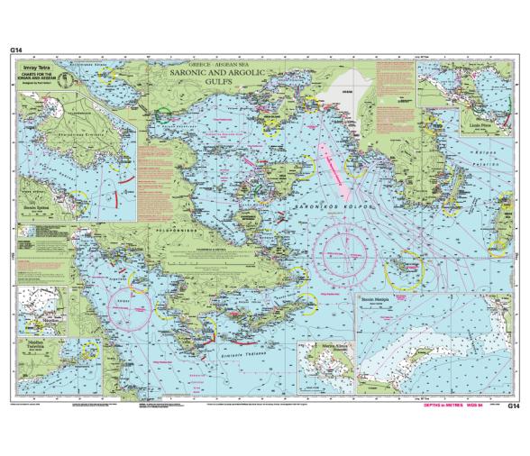 Carta Nautica G14 Golfos Sarónico y Argólico Imray