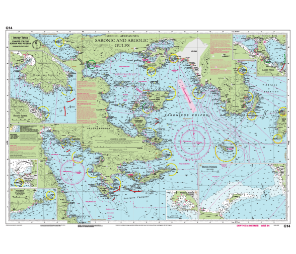 Carta Nautica G14 Golfos Sarónico y Argólico Imray