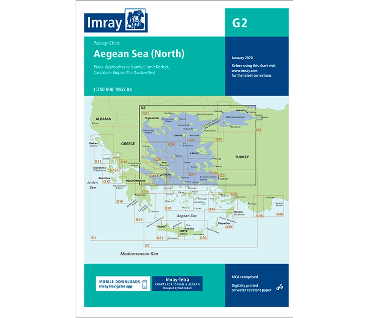 Imray Carta Náutica G2 Norte Mar Egeo