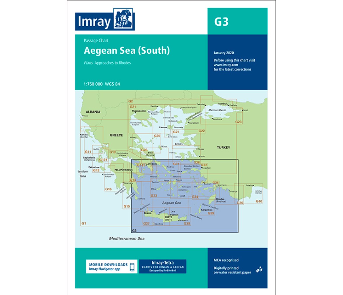 Imray Carta Náutica G3 Sur Mar Egeo