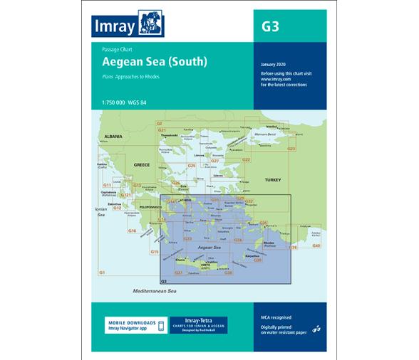 Carta Nautica G3 Sur Mar Egeo Imray