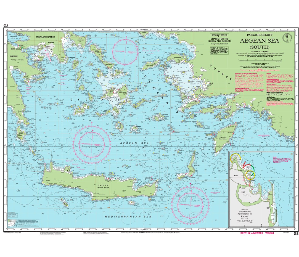 Imray Carta Náutica G3 Sur Mar Egeo