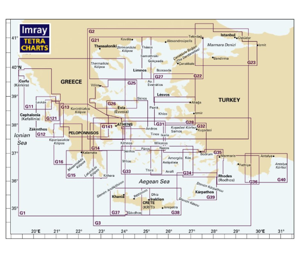 Carta Nautica G31 Cícladas Septentrionales (Norte) Imray