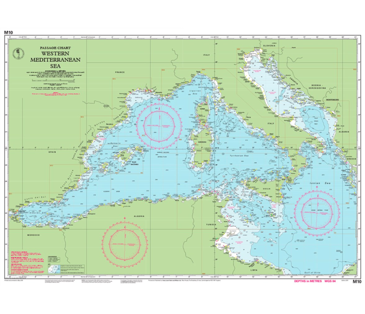 Imray Carta Nautica M10 Mediterraneo Occidental