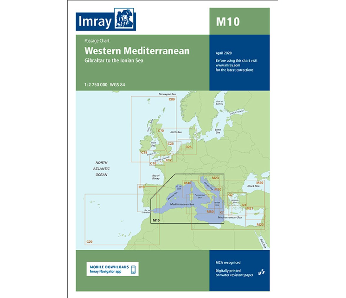 Imray Carta Nautica M10 Mediterraneo Occidental