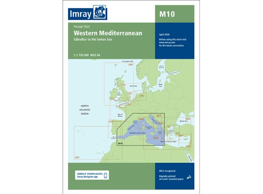 Imray M10 Nautical Chart West Mediterranean
