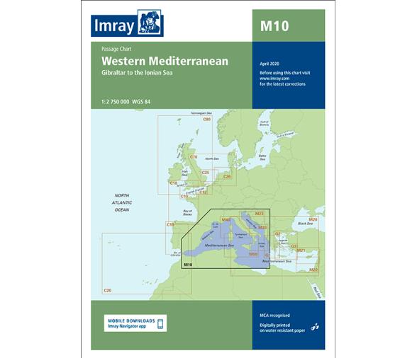 Carta Nautica M10 Mediterraneo Occidental Imray