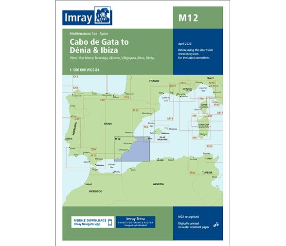 Carta Nautica M12 Cabo de Gata-Denia e Ibiza Imray