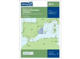Carta Nautica M13 Denia-Barcelona e Ibiza Imray