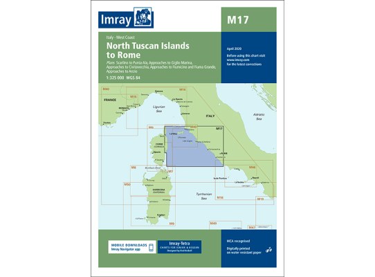 Imray Carta Nautica M17 Islas Toscana-Roma