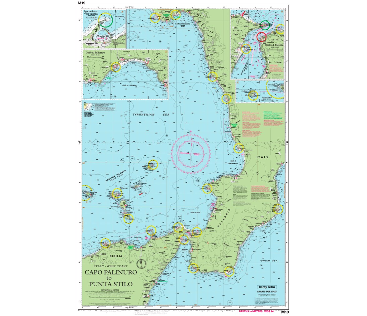 Imray Carta Nautica M19 Cabo Palinuro-Punta Stilo