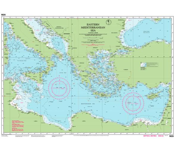 Carta Nautica M20 Mediterraneo Oriental Imray