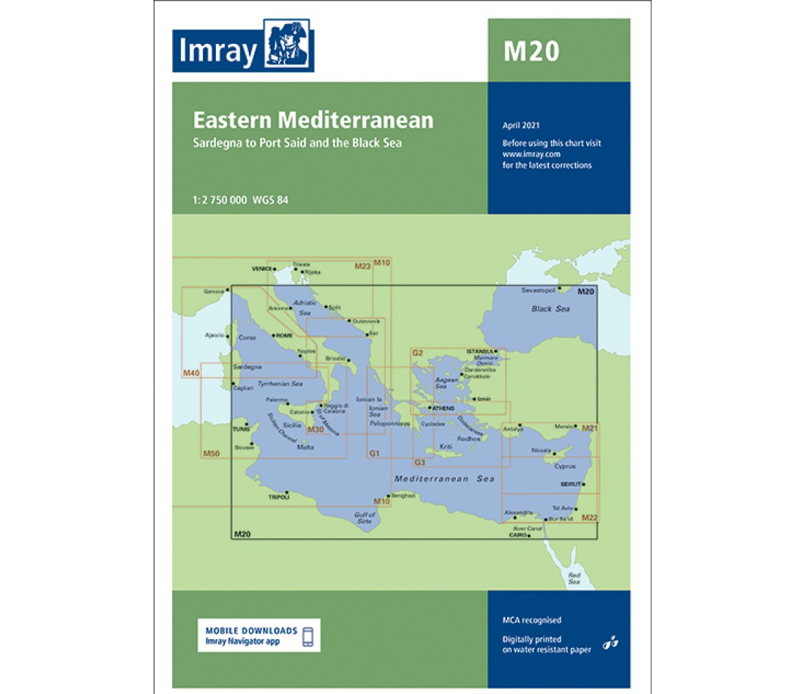 Imray Carta Nautica M20 Mediterraneo Oriental