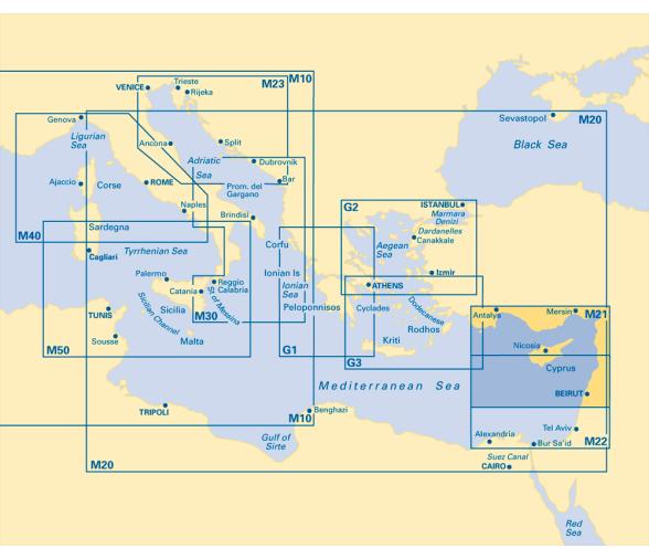 Carta Nautica M21 Costa Sur de Turquia-Siria-Libano-Chipre Imray
