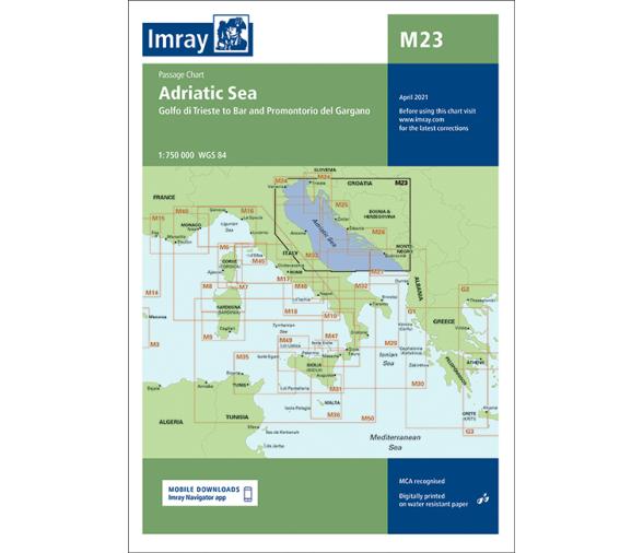 Carta Nautica M23 Mar Adriatico Imray