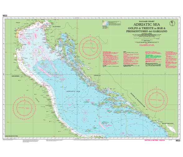 Carta Nautica M23 Mar Adriatico Imray