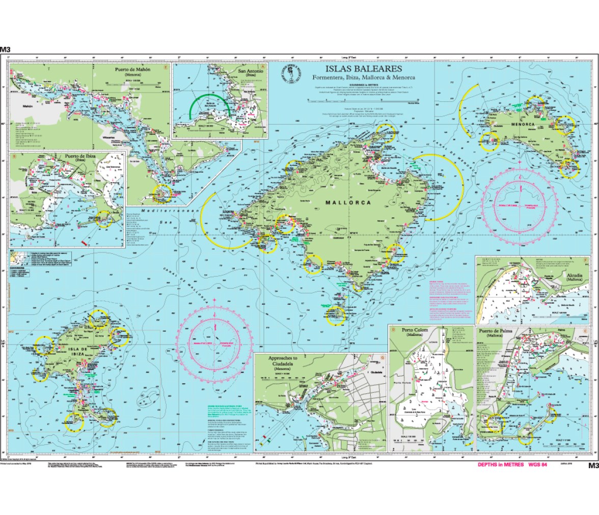 Imray Carta Náutica M3 Islas Baleares