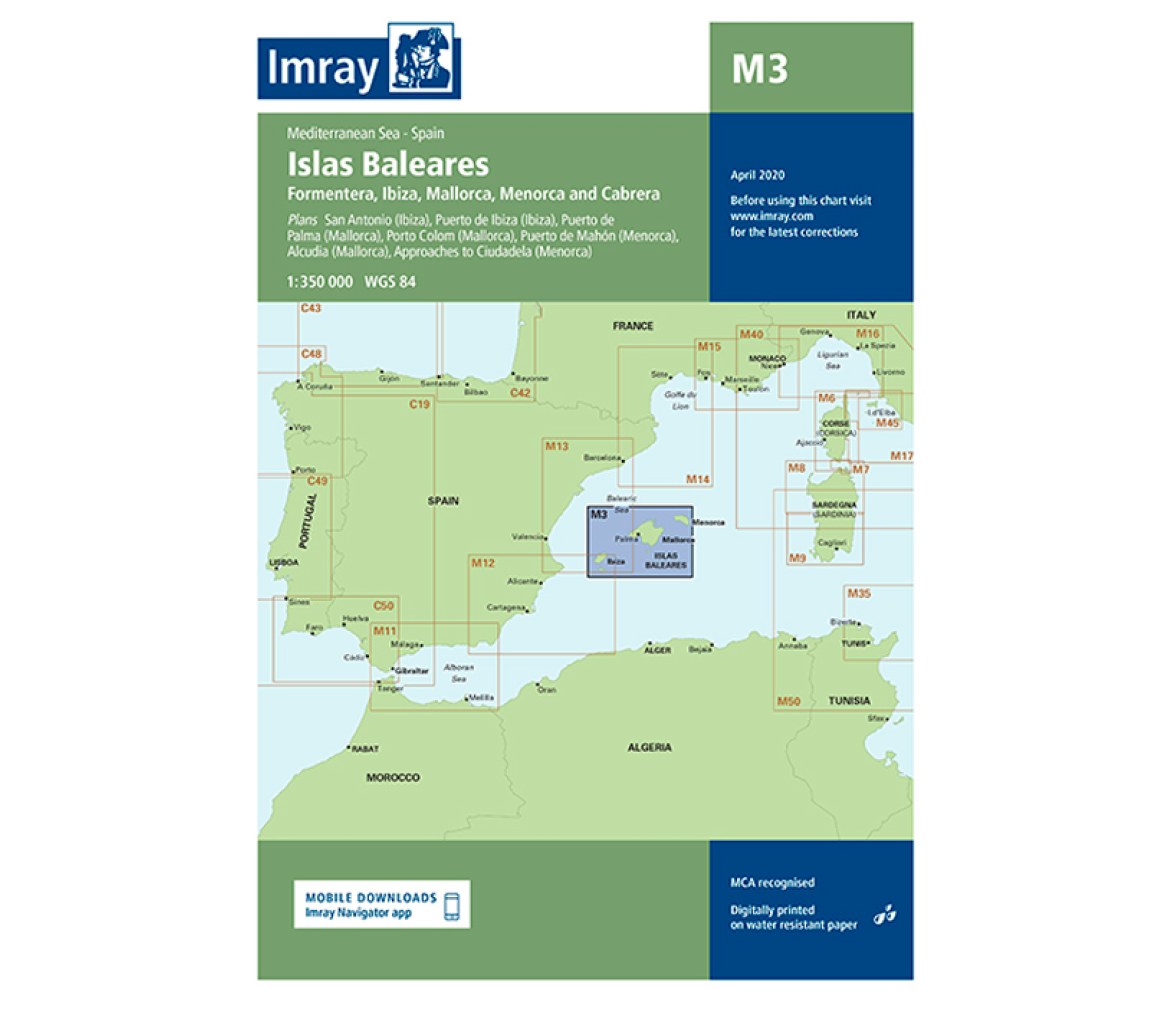 Imray Carta Náutica M3 Islas Baleares