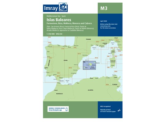 Imray M3 Nautical Chart Balearic Islands