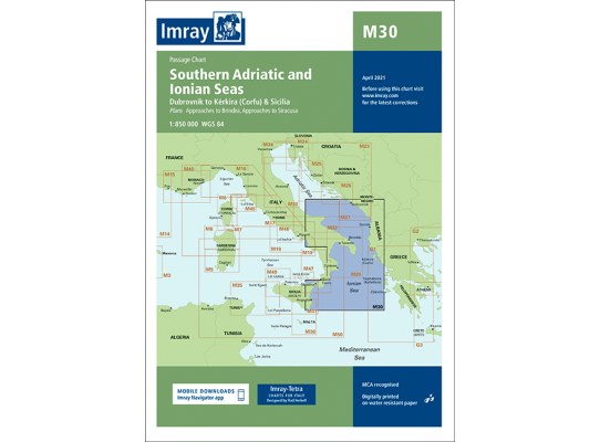 Imray Nautical Chart M30 Southern Adriatic and Ionian Sea