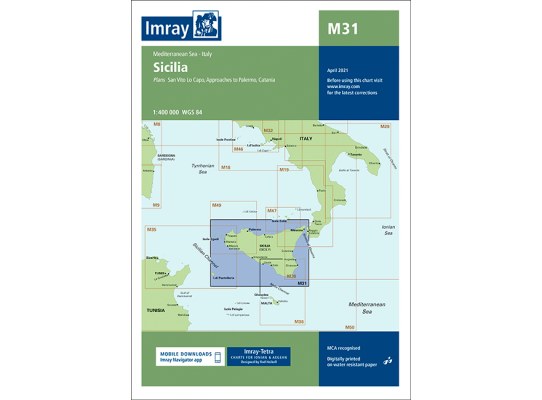 Imray M31 Nautical Chart Sicilia
