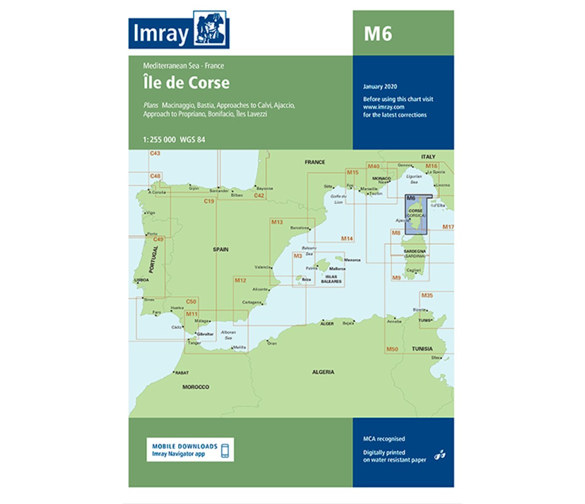 Imray Carta Náutica M6 Isla de Corcega