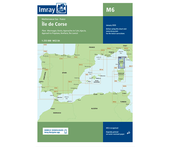 M6 Nautical Chart Corse Island Imray