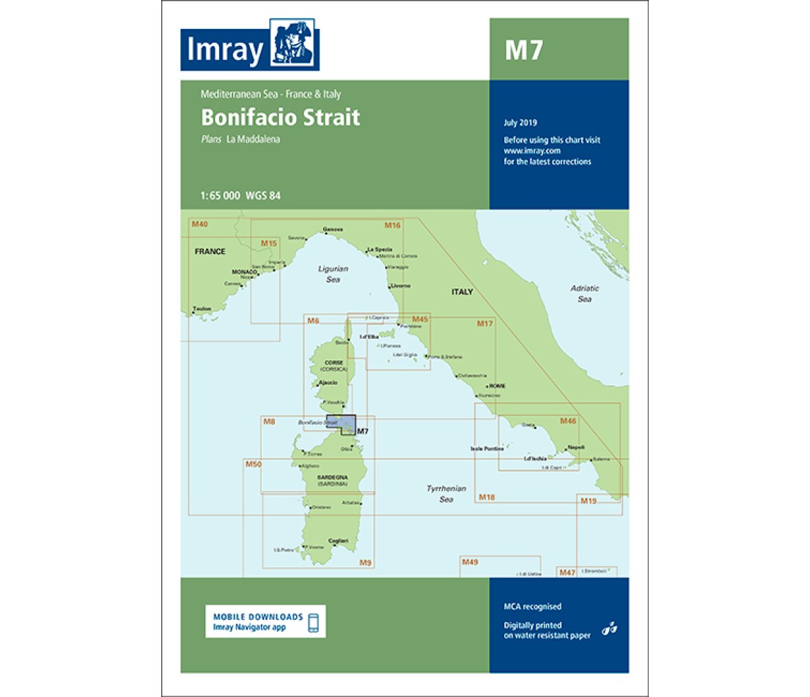 Imray Carta Náutica M7 Estrecho de Bonifacio