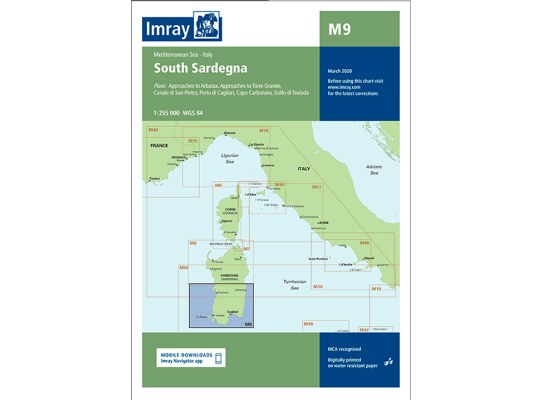 Imray Carta Nautica M9 Sur de Cerdeña