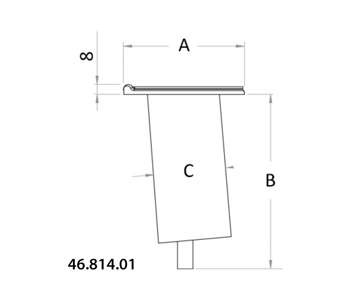 Osculati Tintero Acero Inoxidable para Poste con Bisagra Recta