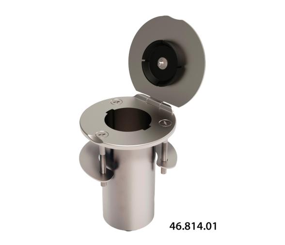 Osculati Tintero Acero Inoxidable para Poste con Bisagra Recta