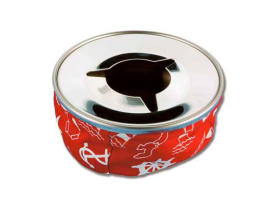 Red Stainless Steel Ashtray