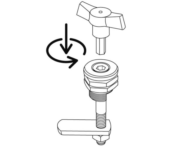 Cerradura para Registros con llave tipo manilla