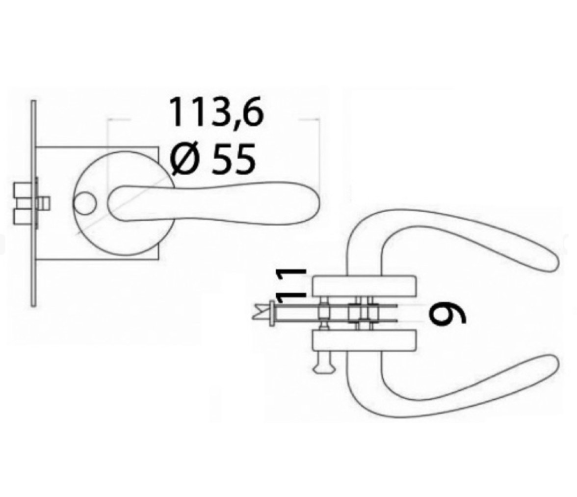 Cerradura Reversible Antivibracion